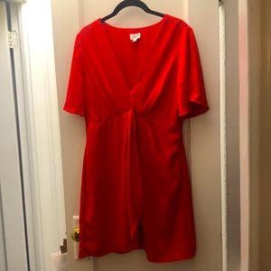 LE LIS Collection Red Orange Summer Dress